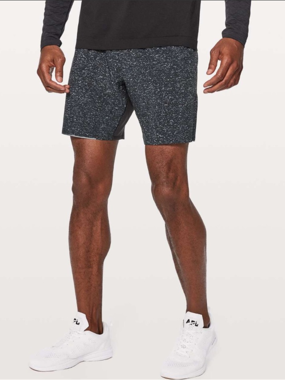 Lululemon Surge Short *Linerless 7" Black and White Speckled size Small
